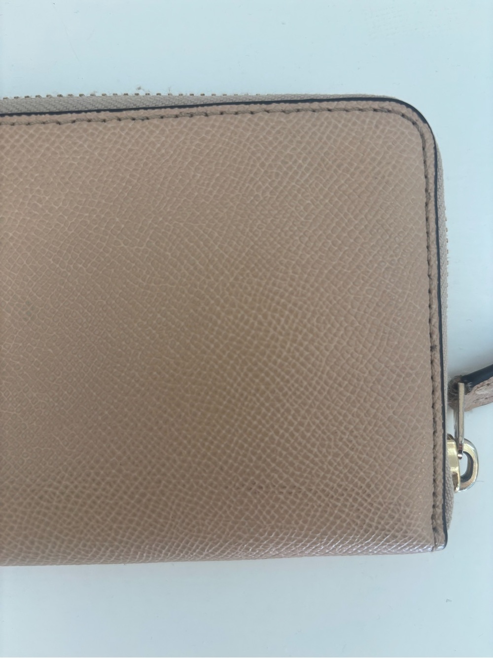 Coach Taupe Leather Zip-Around Wallet with Exterior Card Slot - Picture 12 of 12